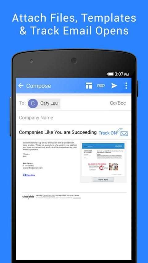 ClearSlide Mail screenshot 1