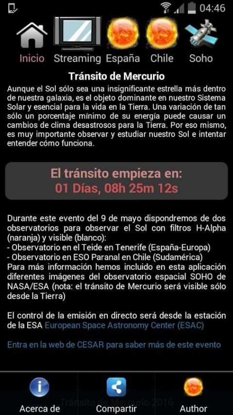 Tránsito de Mercurio 2016 screenshot 6
