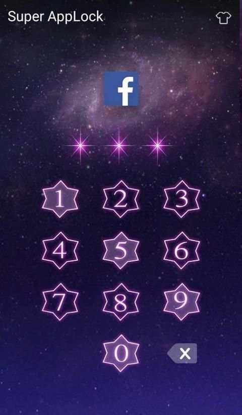 Applock Theme Galaxy screenshot 1