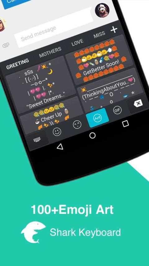 Emoji-Gif Shark Input Keyboard स्क्रीनशॉट 3