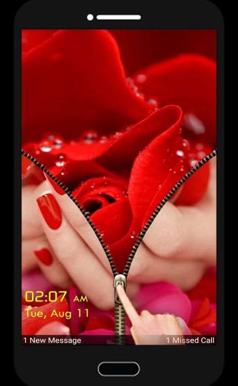 Red Rose Flowers Screen Lock screenshot 6