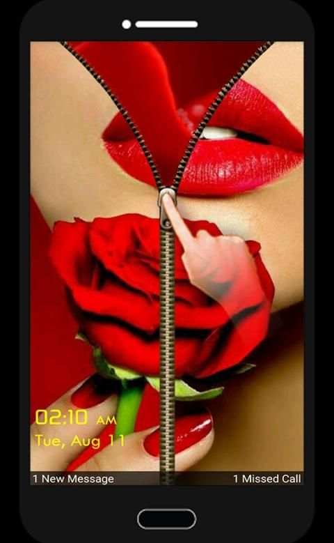 Red Rose Flowers Screen Lock screenshot 1