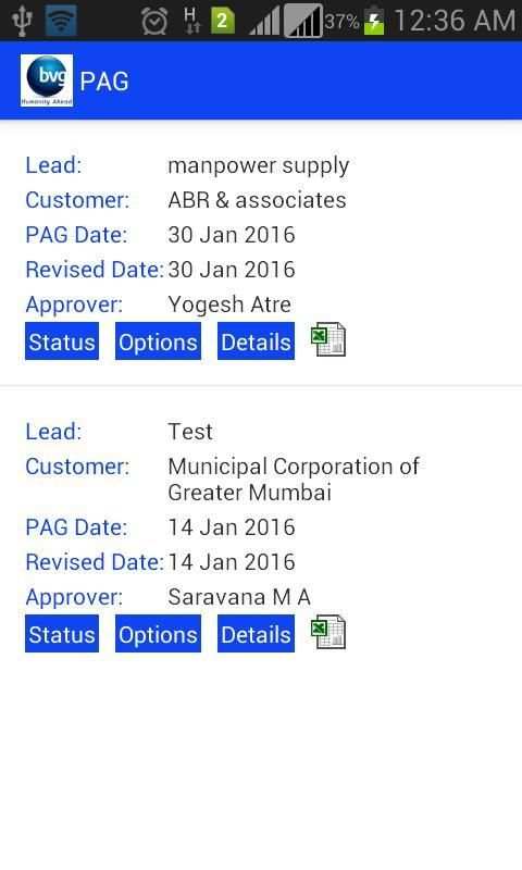 BVG CRM screenshot 2