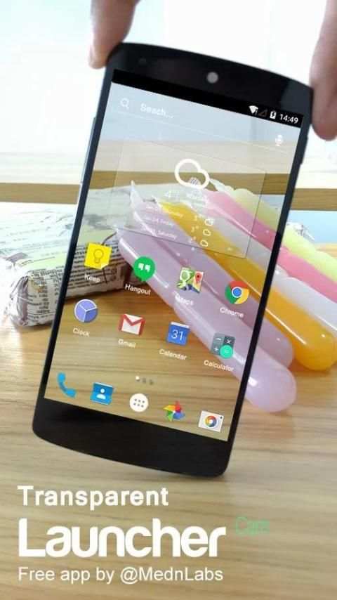 Transparan Launcher screenshot 1