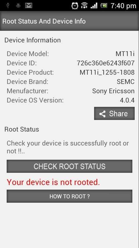 Root Status & Device Info screenshot 1