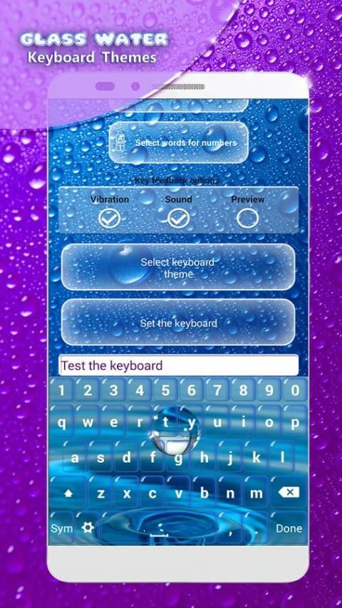 glass water keyboard download