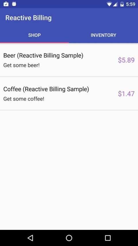 Reactive Billing Example screenshot 4