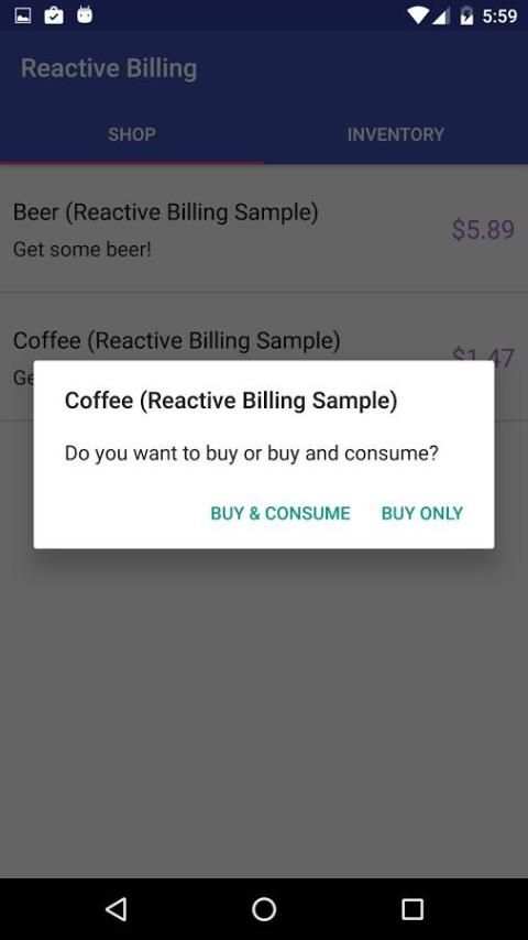 Reactive Billing Example скриншот 1