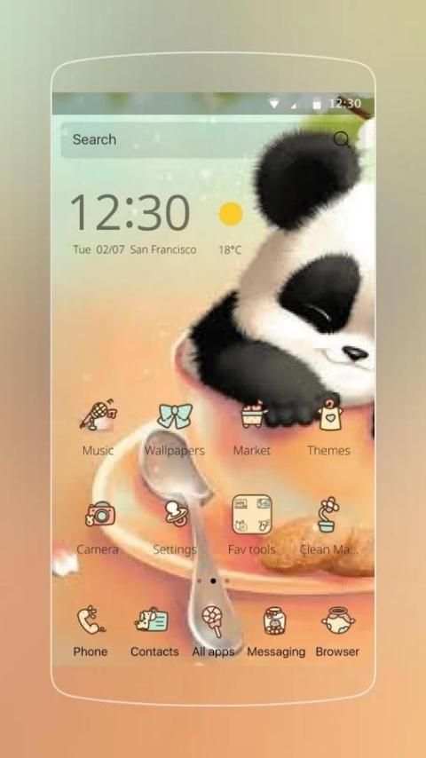 Lucu Panda Tema screenshot 3