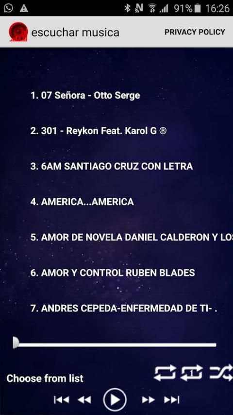 escuchar musicas latina 2017 screenshot 7
