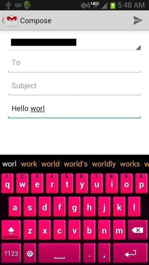 Pink Keyboard स्क्रीनशॉट 1