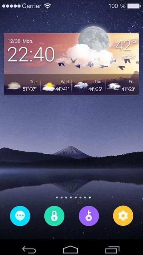 Weather Clock Widget Birds screenshot 1