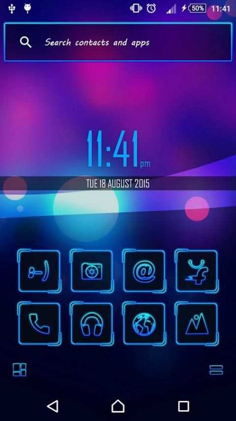Smart Launcher Theme Neon 4 تصوير الشاشة