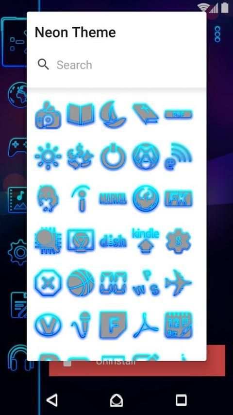 Smart Launcher Theme Neon 1 تصوير الشاشة