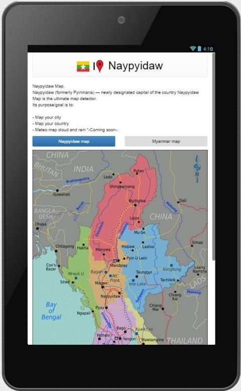 Naypyidaw map screenshot 2