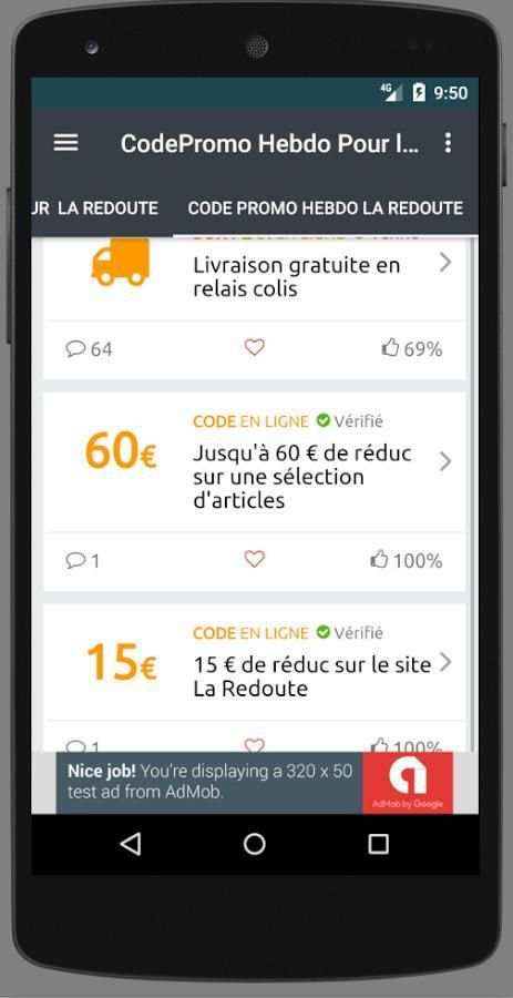 * Code Promo pour la Redoute स्क्रीनशॉट 3