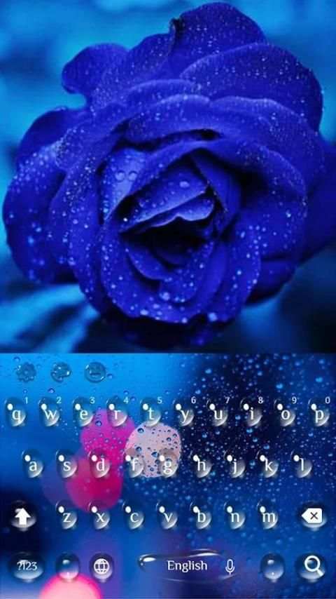 Theme Blue Rain Water Drop स्क्रीनशॉट 4
