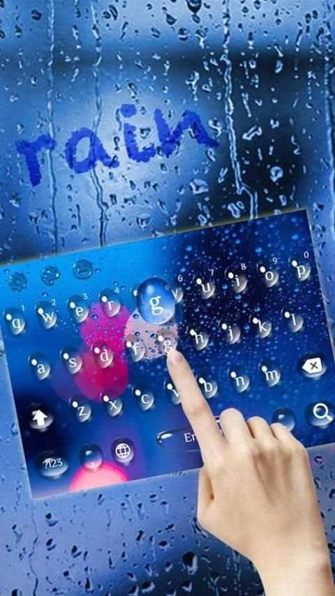 Theme Blue Rain Water Drop स्क्रीनशॉट 3