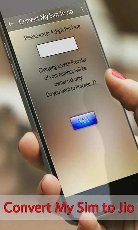 Convert my SIM to JIO Prank स्क्रीनशॉट 1
