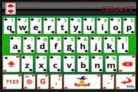SlideIT Blackjack Cards Skin скриншот 1