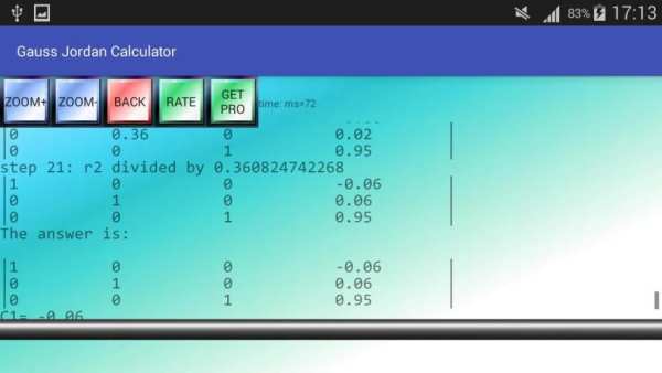 Gauss Jordan Calculator स्क्रीनशॉट 8