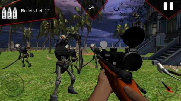Pertahanan Zombie Hunter 3D screenshot 2