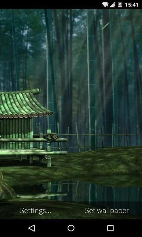 3D Bamboo House Live Wallpaper स्क्रीनशॉट 8
