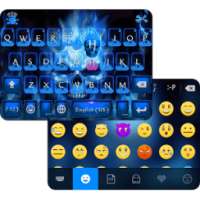 Blue Skull Emoji KeyboardTheme