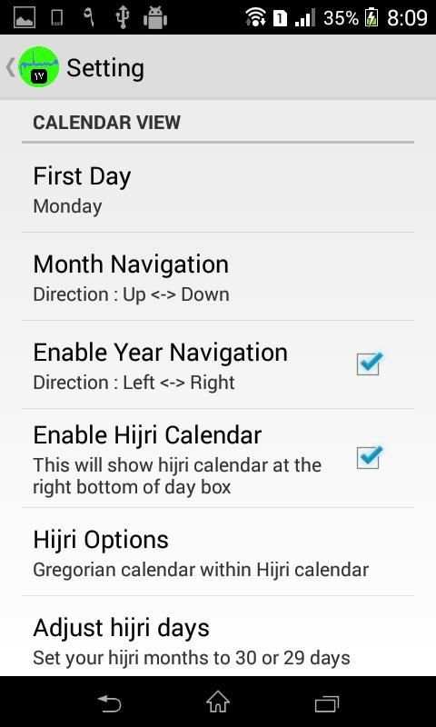 Muslim Calendar screenshot 1