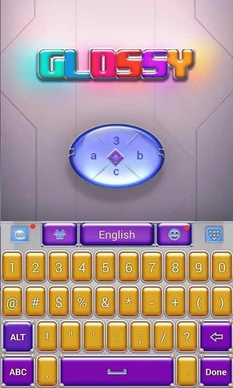 Glossy GO Keyboard Theme Emoji screenshot 1