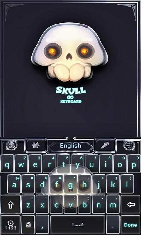 Skull GO Keyboard Theme Emoji screenshot 5