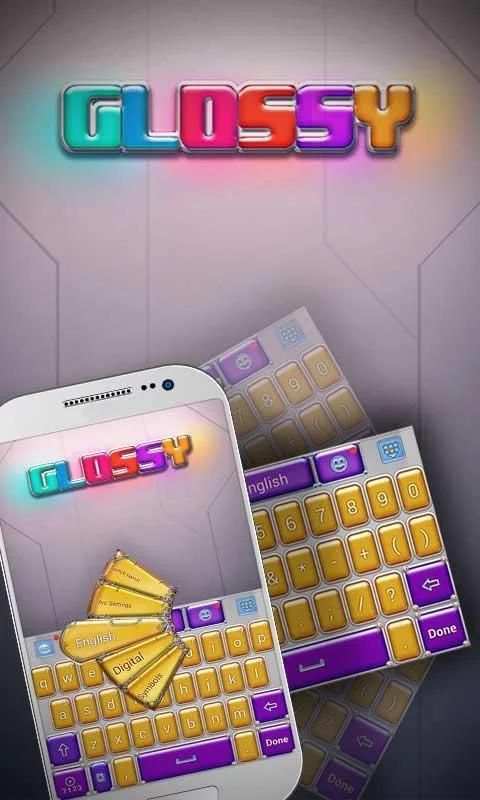 Glossy GO Keyboard Theme Emoji screenshot 6