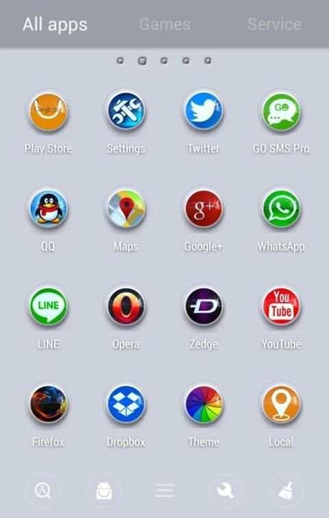 Pure Go Launcher Theme Tapjoy screenshot 1