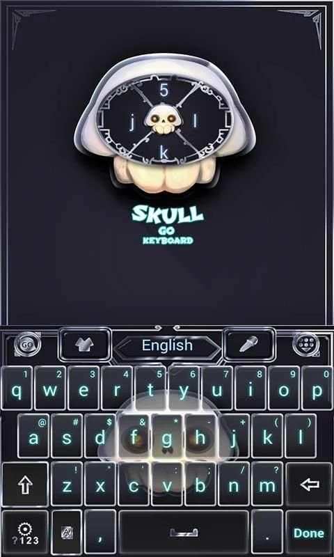 Skull GO Keyboard Theme Emoji screenshot 2