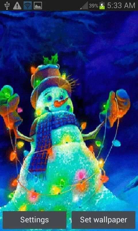 Christmas Snowman LWP screenshot 3