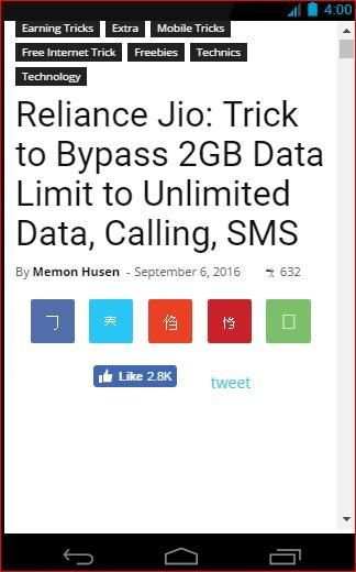 By Pass JIO 2GB TO UNLIMITED screenshot 1