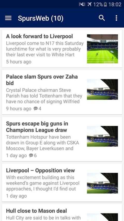 Football News Tottenham 1 تصوير الشاشة