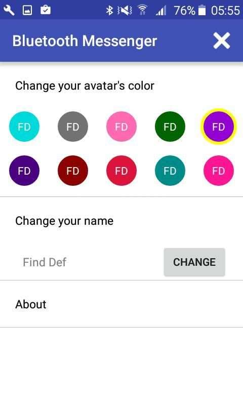 Bluetooth Messenger screenshot 2