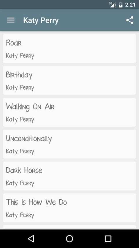 Katy Perry Lyrics screenshot 2