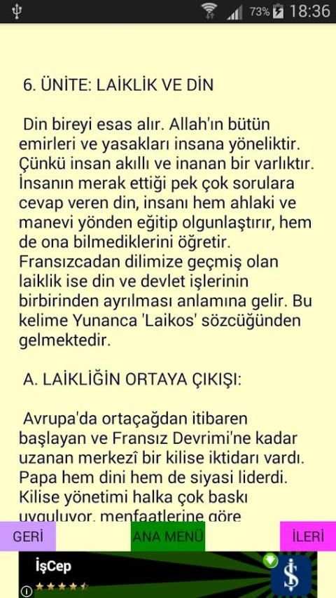 Din Kültürü Ders Notu 9 1 تصوير الشاشة