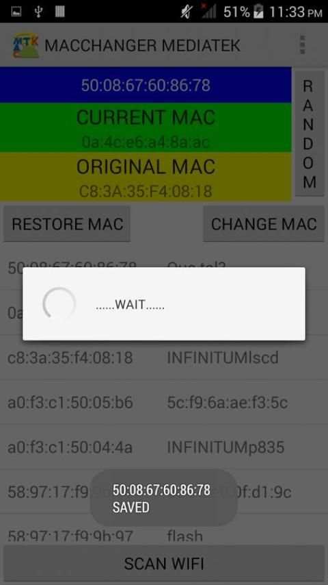 MACCHANGER MEDIATEK स्क्रीनशॉट 1