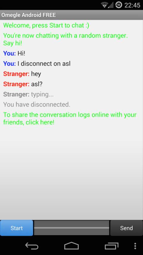 Omegle screenshot 2