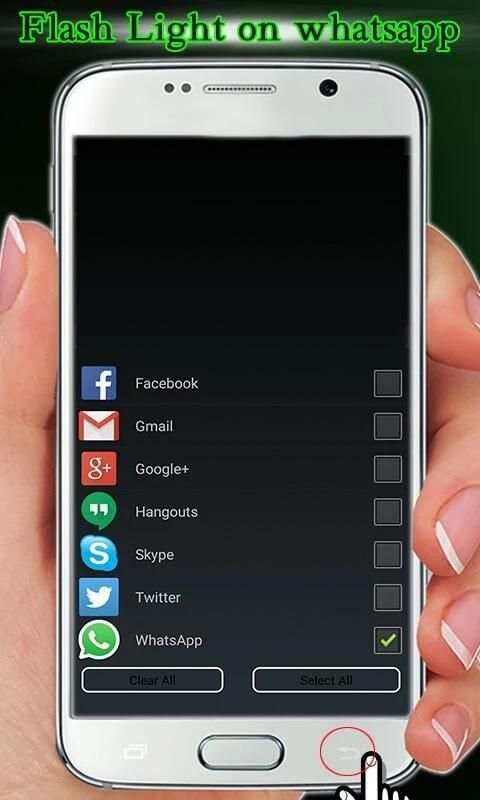 Flash Light on Whatsapp & Call screenshot 2
