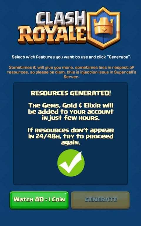 Free Gems for Clash Royale 1 تصوير الشاشة