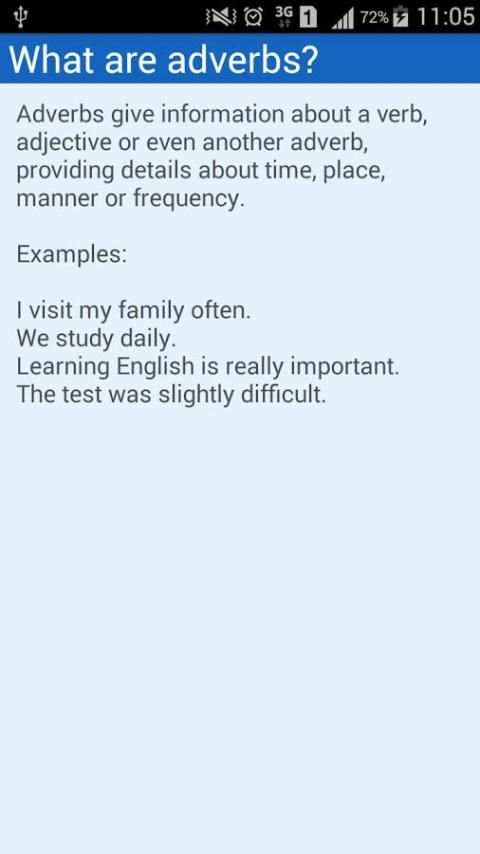 English Adverbs скриншот 2