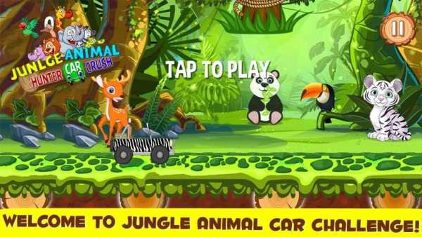 Jungle Animal Hunter Car Crush screenshot 4