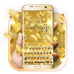 Neon Gold Butterfly Theme आइकन