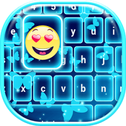 blue emoji keyboard