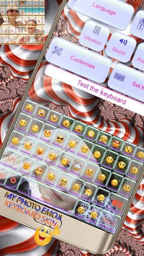 Foto keyboard dengan emoticon screenshot 7