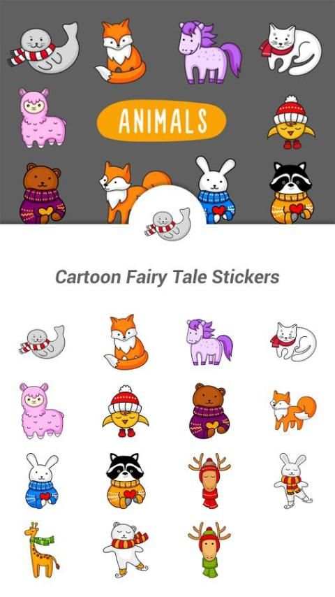 Cartoon Fairy Tale Stickers скриншот 7